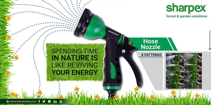 Hose Nozzle
Spending time in nature is like healing your energy
8 Patterns
Jet, Soaker, Shower, Mist, Cone, Flat, Fan, Angle
https://bit.ly/2KG9T1S
#Gardening #sharpexindia #sharpex #Jet #Soaker #Shower #Mist #Cone #Flat #Fan #Angle
https://amzn.to/2Ksdp43