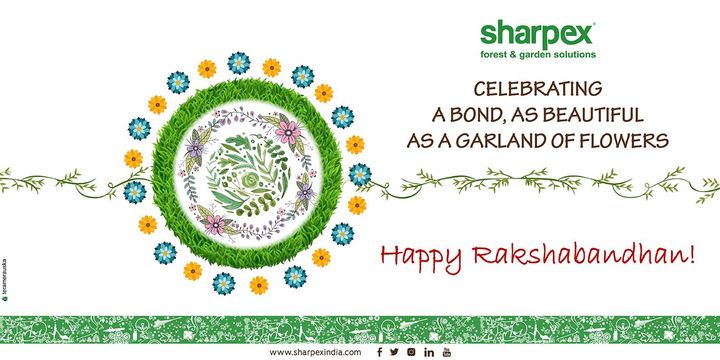 Celebrating a bond, as beautiful
as a garland of flowers!

!!!Happy Raksha Bandhan !!!

https://sharpexindia.com/

#Lawncare #Simplygardenspares #Selfpropelledlawnmower #gardenstorage #Growwithgarden #Lawnmowerrepairs