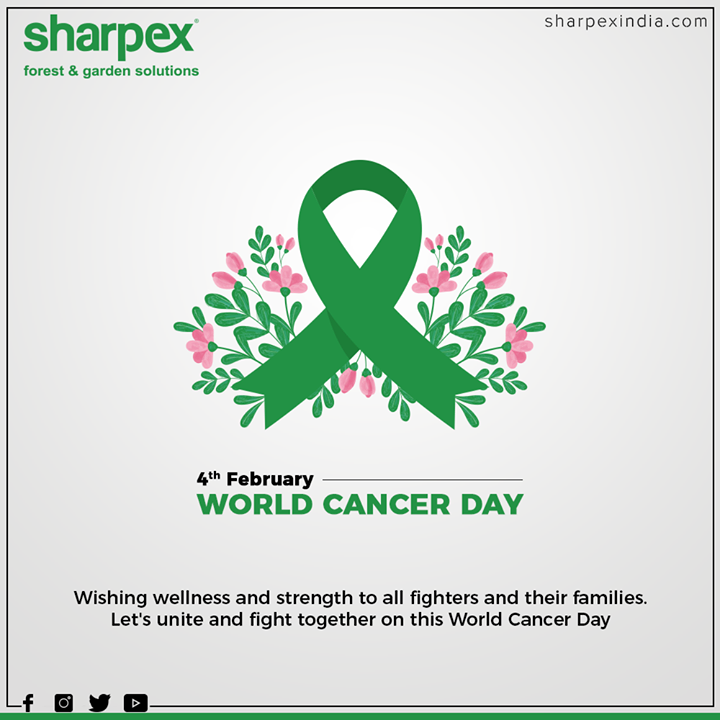 Wishing wellness and strength to all fighters and their families. May the future store smile for you.

#WorldCancerDay #cancerday #Cancer #WorldCancerDay2020 #cancerawareness #nevergiveup #IAmAndIWill  #GardeningTools #ModernGardeningTools #GardeningProducts #GardenProduct #Sharpex #SharpexIndia