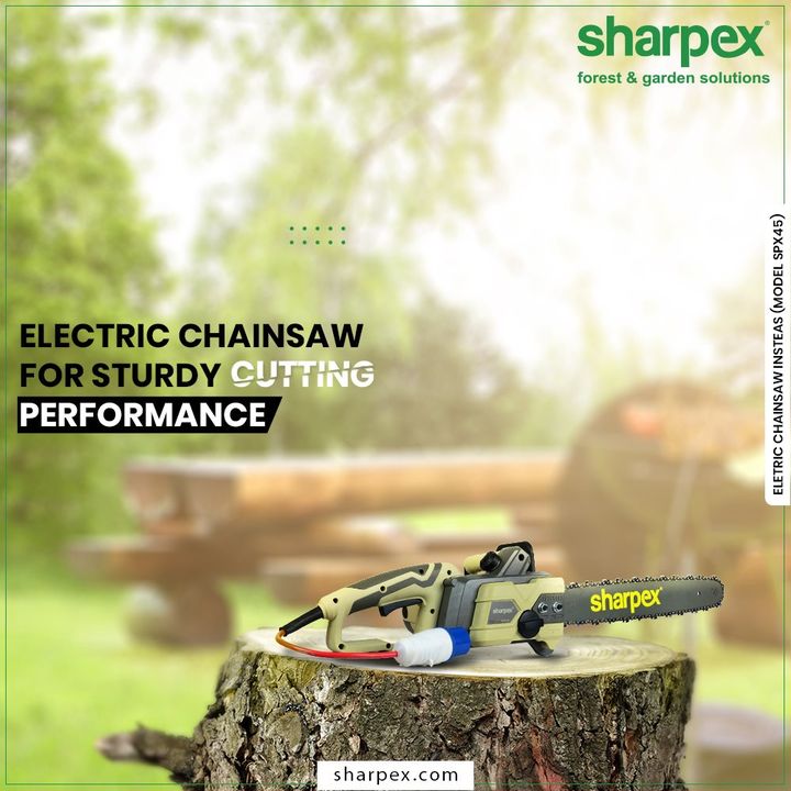 The electric chainsaw will offer a sturdy cutting experience. This reliable machine used for cutting and splitting firewood can efficiently cut firewood logs into pieces in the fastest possible way almost in seconds.

#GardeningTools #ModernGardeningTools #GardeningProducts #GardenProduct #Sharpex #SharpexIndia