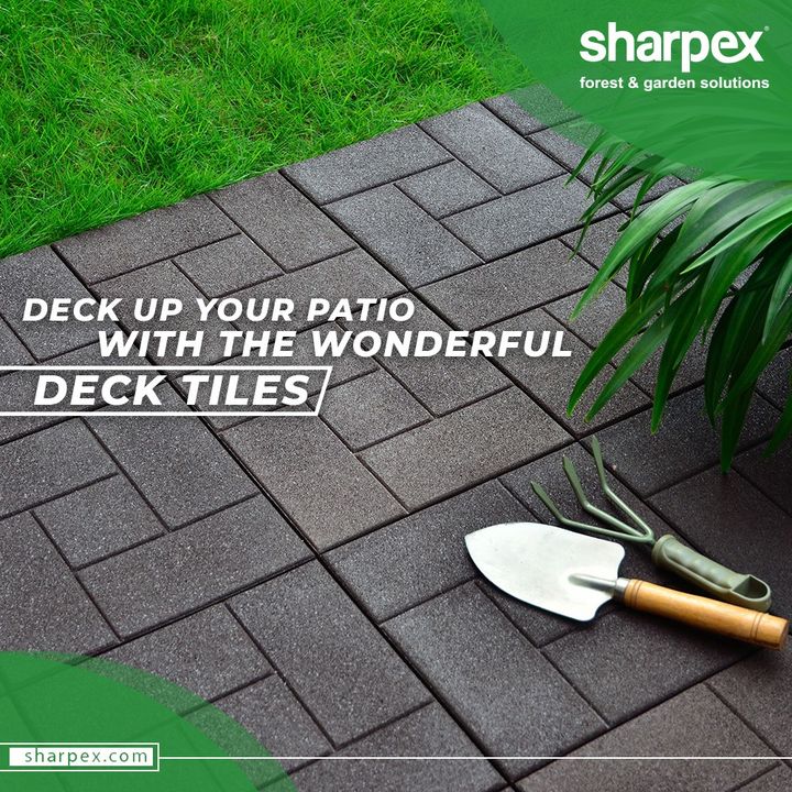 Awaken the artistic gardener in you and deck up your space with the wonderful and wide range of deck tiles from Sharpex Gardening Community.

#SharpexSolutions #GardeningSolutions #ModernGardeningTools #GardeningProducts #GardenProduct #Sharpex #SharpexIndia