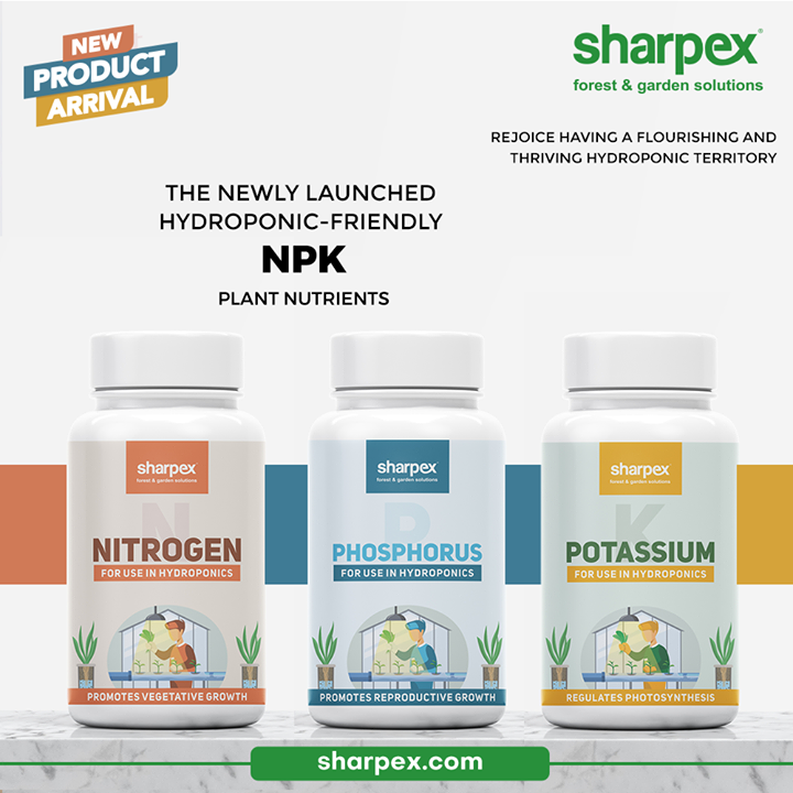 Rejoice having a thriving & flourishing hydroponic territory at your own abode.

Give your hydroponic plants the right kind of nutrition they require with our new launched product; NKP Plant nutrients.

#NewProduct #NewProductLaunch #NewPlantProduct #NPK #NPKPlantNutrients #HydroponicPlants #GardeningAccessories #GardeningTools #ModernGardeningTools #GardeningProducts #GardenProducts #Sharpex #SharpexIndia