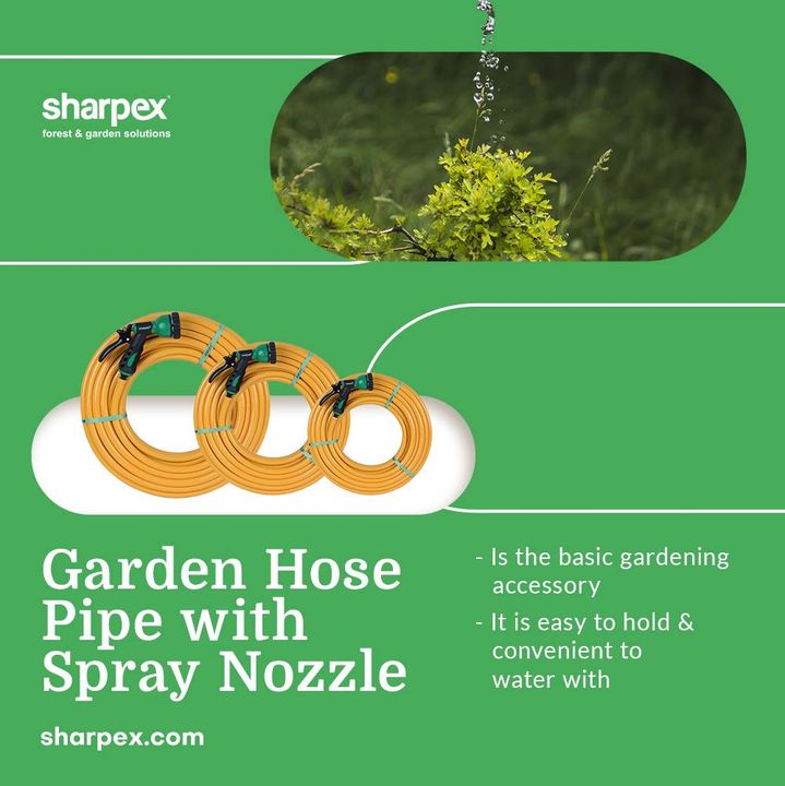 Designed from the durable resistant materials & thicker wall, this garden hose pipe with nozzle comes with the great feature of remaining soft in any weather conditions.

It is the basic gardening accessory that is very helpful for watering plants. It is easy to hold and very convenient to water with.

#CreativeGardeningAccessory #GardeningAccessories #GardeningTools #ModernGardeningTools #GardeningProducts #GardenProducts #Sharpex #SharpexIndia #GardenHosePipe
