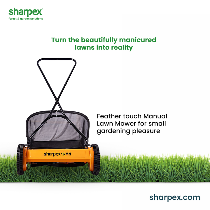 Grasses are green where you water them right & life becomes serene when have the green lawn around.

Turn the beautifully manicured lawns into reality with feather touch Manual Lawn Mower from Sharpex Gardening And Community.

Gear up to discover the goodness of gardening pleasures.

#GardeningAccessories #GardeningTools #ModernGardeningTools #GardeningProducts #GardenProducts #Sharpex #SharpexIndia
