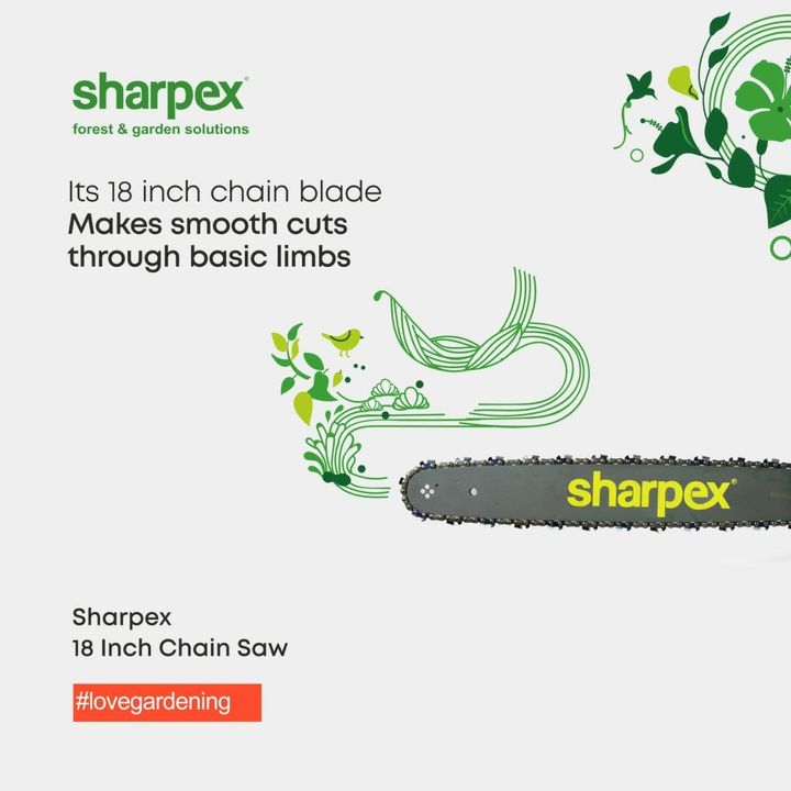 Be it your home garden or forestry projects at your farm, when it comes to cutting basic limbs, Shaprex’s 18 inch electric chain saw has got you covered. Bringing the speed and accuracy, its reliable 2200 watts motor takes care of all sorts of basic limb cutting. Light-weight, solid grip and equipped with an automatic oiler; this chain saw is highly effective at what it does.   

#sharpex #lovegardening #gardeningisfun #sharpex18inchchainsaw #IndianGardeningTools #gardeninginstyle #joyofgardening