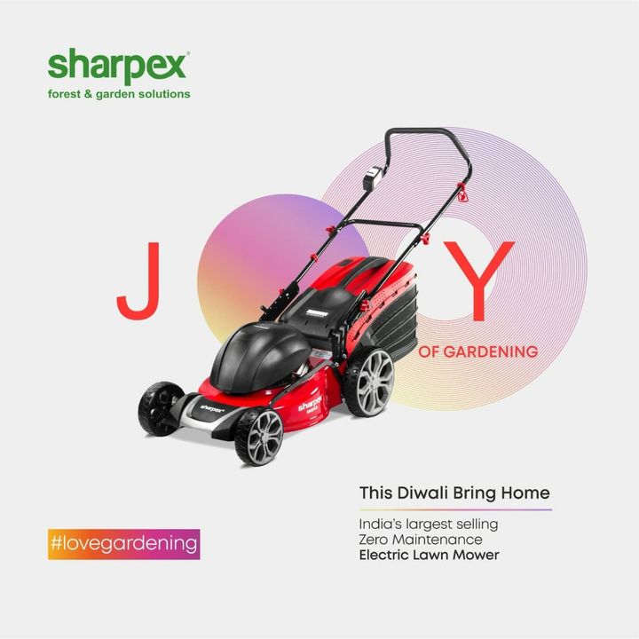 Multiply the joy of gardening several folds with India’s Largest Selling Electric Lawn Mower by Sharpex. Convenience, high efficiency and a thoughtful design - crafted for a perfect Lawn Mowing Experience - this is a one-stop solution for all your Lawn Mowing requirements. 

Visit sharpex.com to take a look at our series of lawnmowers. 

#sharpexlawnmower
#zeromaintenance #electriclawnmower
#sharpexindia #explore #gareden
#GardeningAccessories #lawn #GardeningTools #ModernGardeningTools #GardeningProducts #GardenProducts #Sharpex #sharpexindia