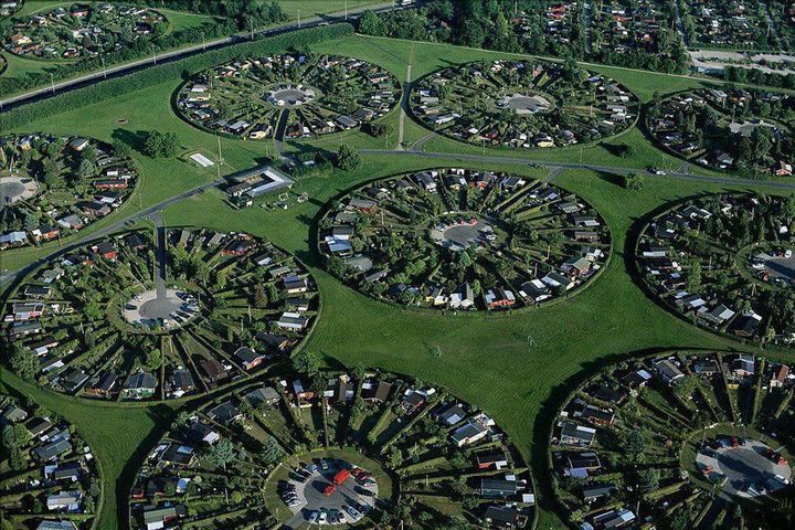 District designed for urban gardens family and community, in Copenhagen, Denmark