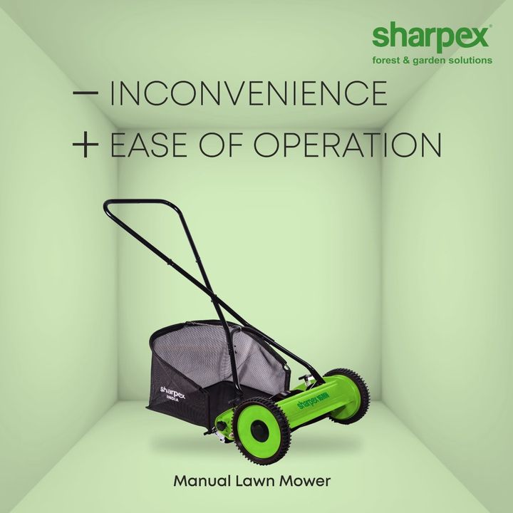 Unlike electric lawn mowers, this lawn is operated by manual force exerted by user. Mow your grass with minimal efforts with this high quality lawn mower from Sharpex. Know more about this thoughtfully designed product by visiting our website www.sharpex.com today.

#sharpex #lovegardening #gardeingenthusiastsinindia #sharpexmanuallawnmower #gardendecor #gardentool #highqualityproduct #sharpexindia