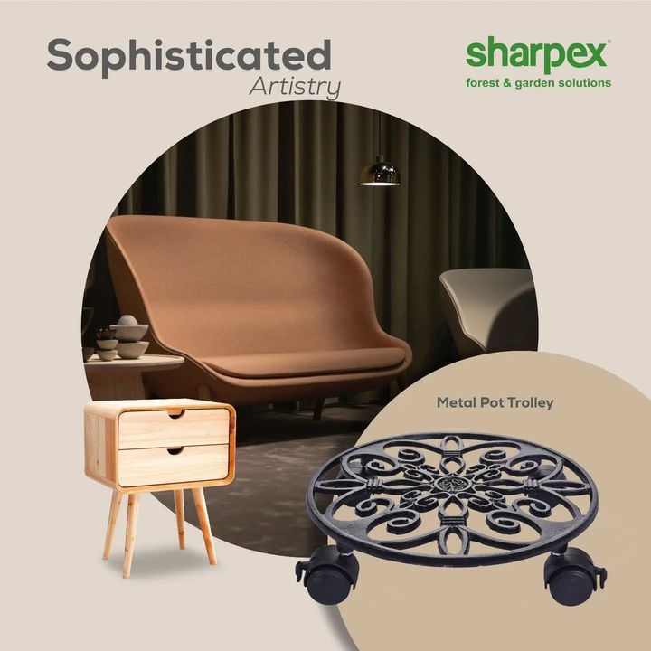 This rustproof & sturdy metal trolly is equipped with rolling wheels that allow you to freely move your planters at your convenience.  While the flat surface perfectly holds your planter, steady wheels prevent skidding without hurting your floor which makes it a highly useful gardening accessory for your indoors. Know more about this product at www.sharpex.com. 

#sharpexmetalpottrolly #sharpexindia #garden #gardeningaccessories #planters #gardeningtools #moderngardeningtools #gardeningproducts #gardenproducts #sharpex #sharpexindia