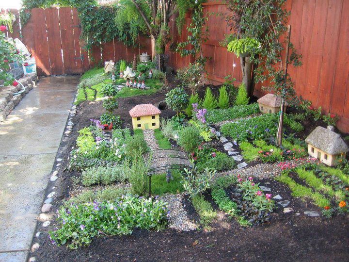 Miniature village in your Garden!! this could be an idea that keeps the kids engaged in gardening..