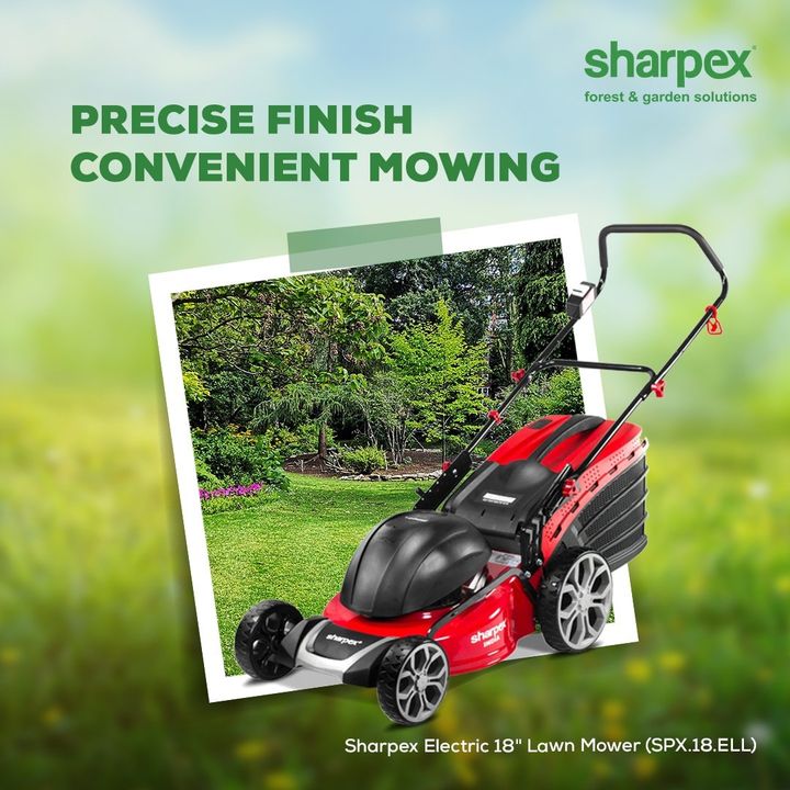 Sharpex Engineering,  sharpex, sharpexcommunity, gardening, lovegardening, electriclawnmower, lawnmowing, lawnmower, grasscutting, gardendecor, sharpexindia