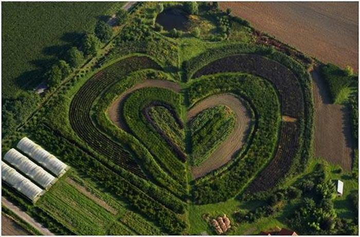 A heart-shaped garden in Waltrop, Germany
