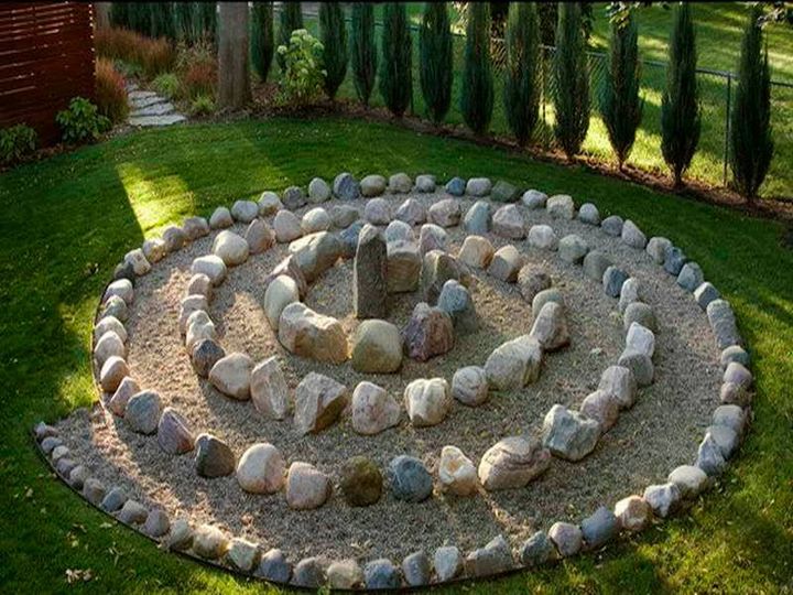 Garden decoration with stones..!!!