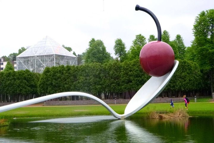 Unique spoon-and-cherry statues for #homegarden decor idea..!!!