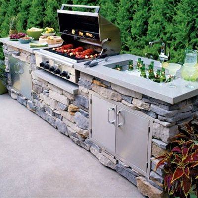 outdoor kitchen ideas, This is a great island idea for your outdoor living space.