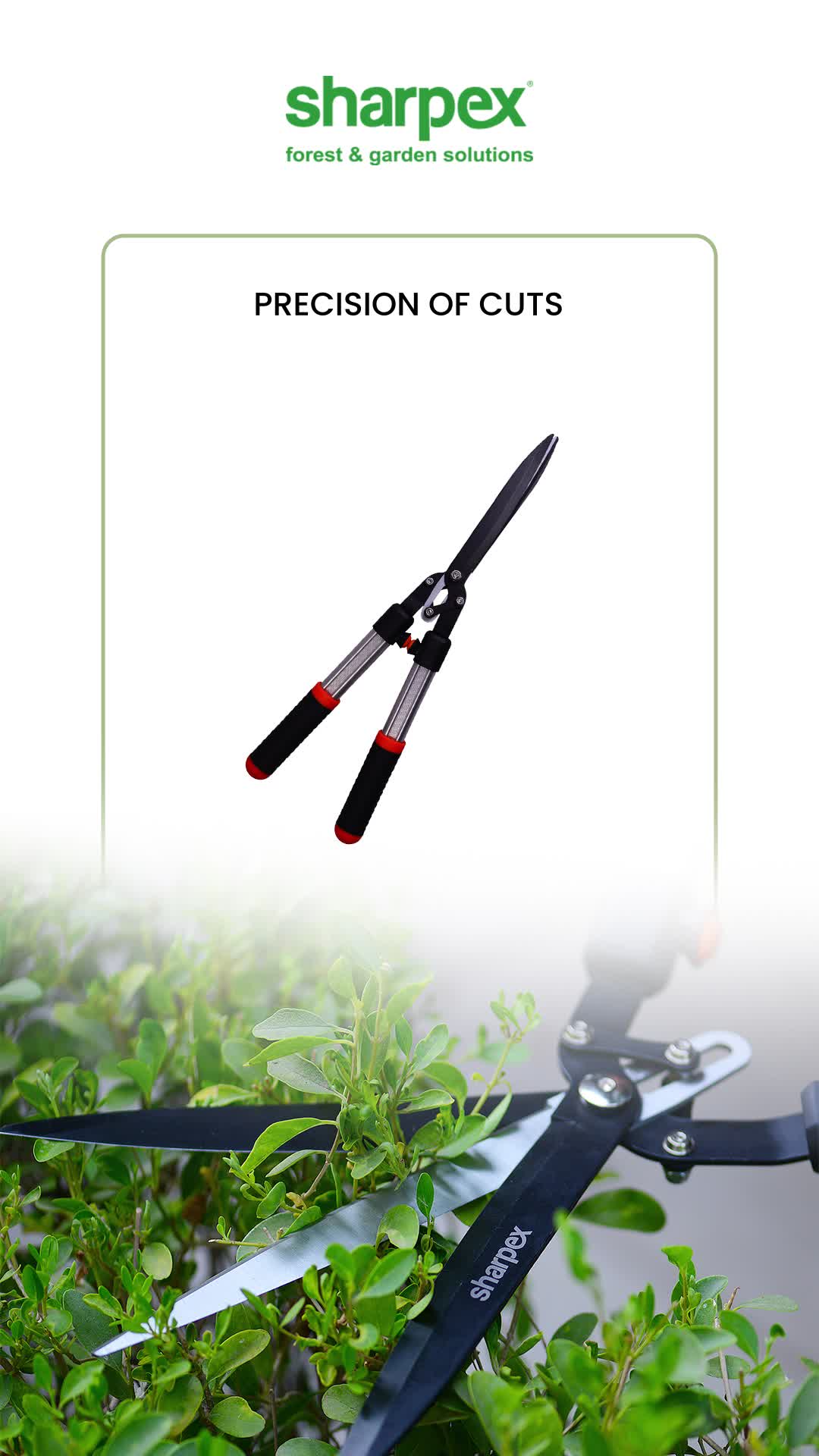 #Sharpex3BladeHedgeShear Is Ideal Tool Used For Trimming, Shaping Shrub, Decorative Plants. 3 Blade Hedge Shear feature precision blades each designed to make trimming shrubs easier. Get a clean and easy cut on everything from your tiniest twigs to your brute branches.

#GardeningAccessories #GardeningTools #ModernGardeningTools #GardeningProducts #GardenProducts #Sharpex #SharpexIndia #SharpexSecateurs